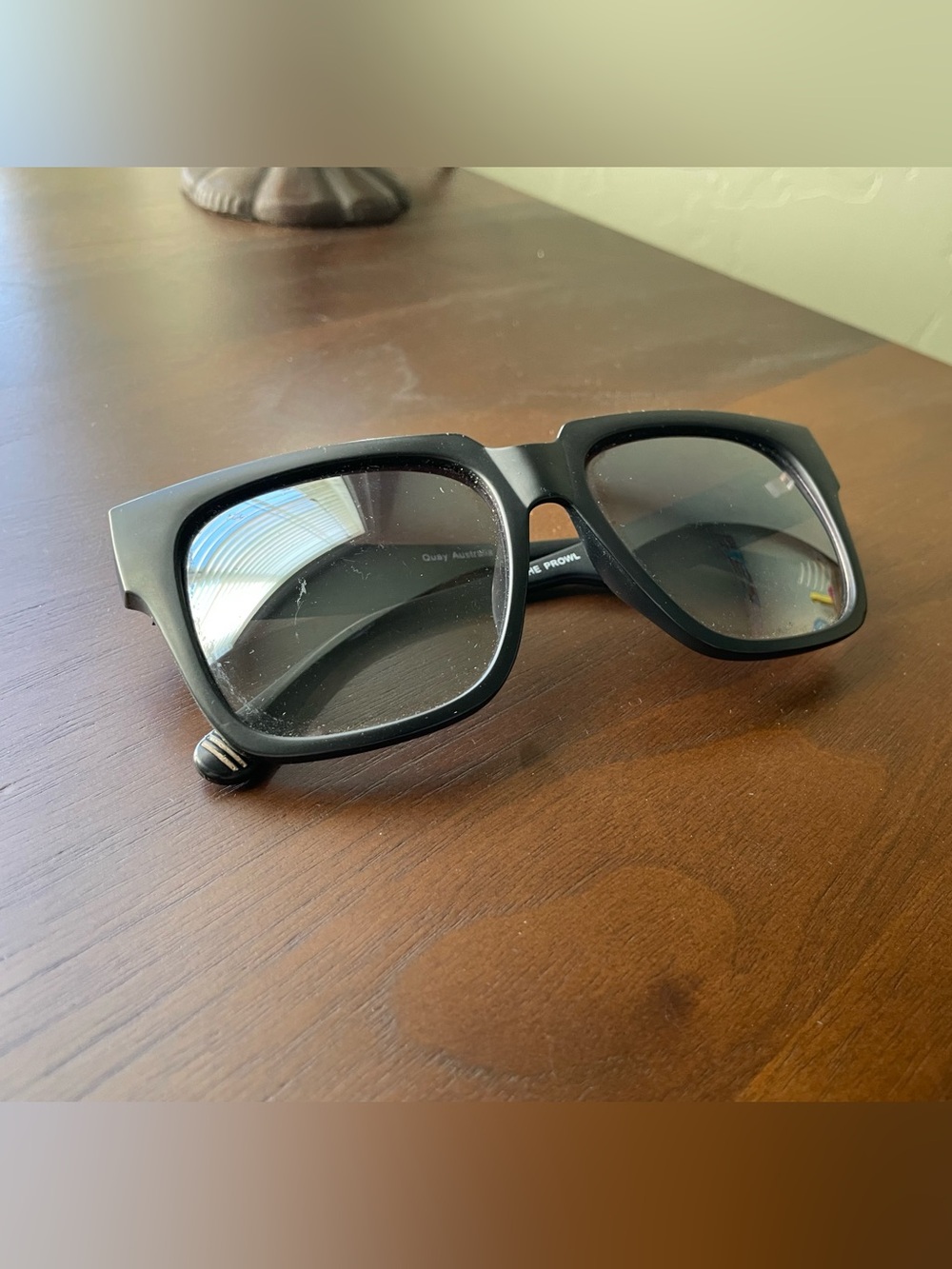 Quay Australia Black Oversized Square Sunglasses